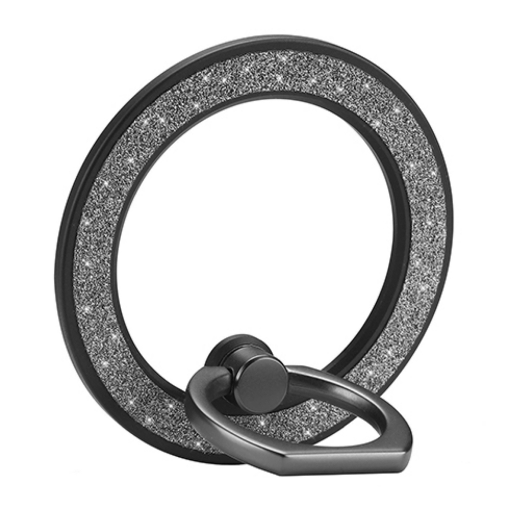 MagSafe Phone grip Holder Kickstand Phone Grip Finger Ring Grip Black Glitter